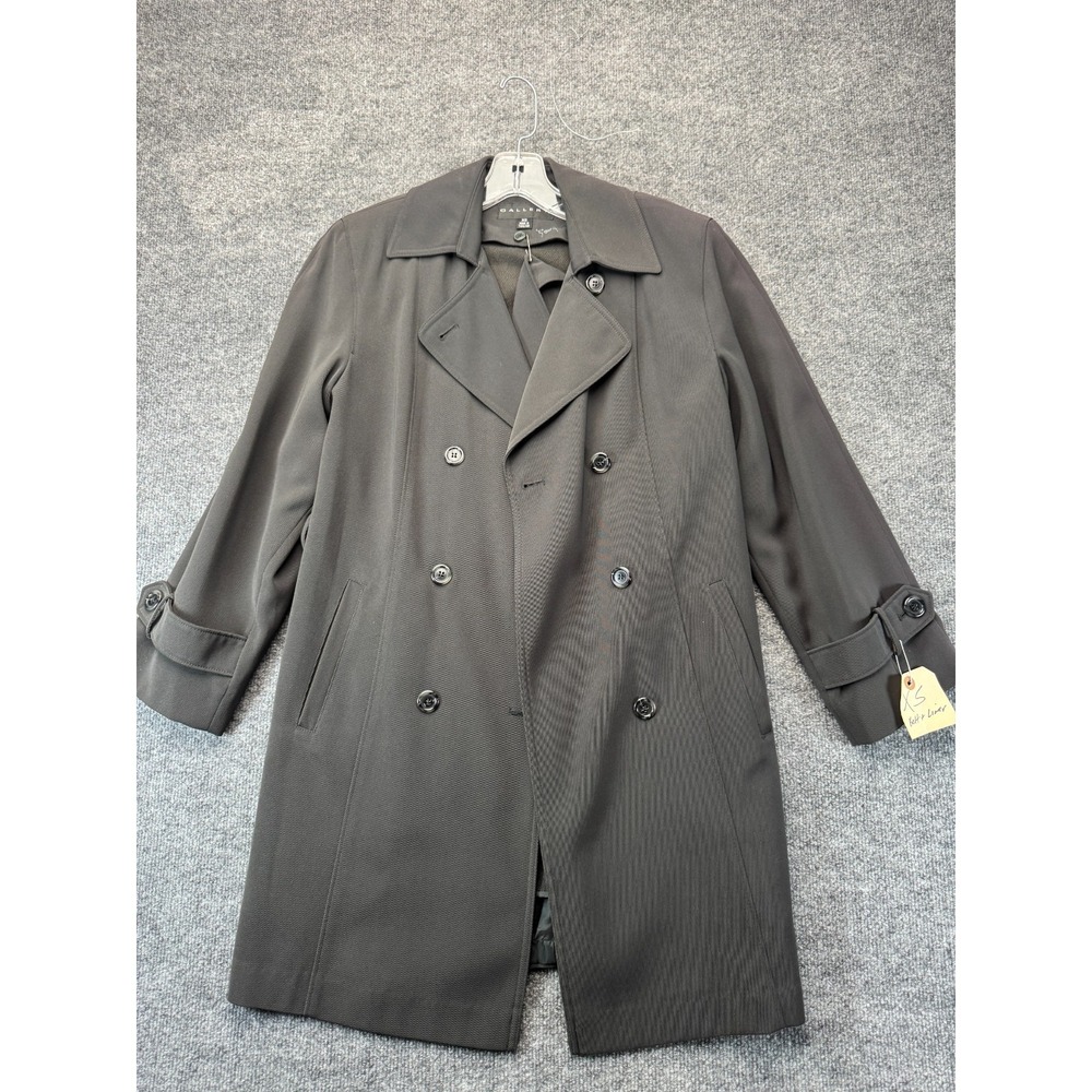 Gallery Womens XS Trench Coat Charcoal Olive Green Sony Pictures Studio Costume